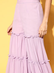 Women Striped Silk Blend Print Parade Kurta Set - Inddus.com