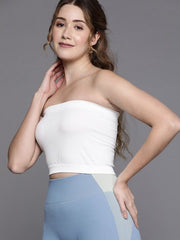 Women White Seamless Bandeau Bra - Inddus.com