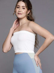 Women White Seamless Bandeau Bra - Inddus.com