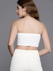 Women White seamless Bandeau Bra - Inddus.com