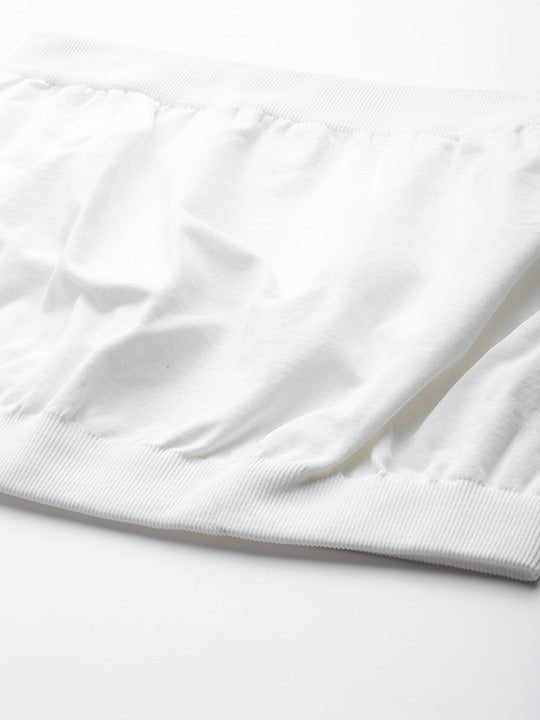 Women White Seamless Bandeau Bra - Inddus.com