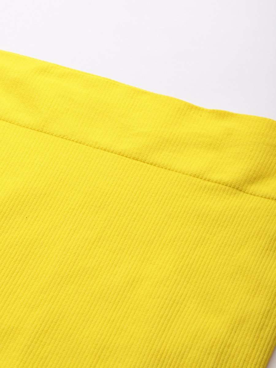 WOMEN YELLOW SOLID SAREE SHAPEWEAR - Inddus.com