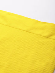 WOMEN YELLOW SOLID SAREE SHAPEWEAR - Inddus.com