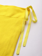 WOMEN YELLOW SOLID SAREE SHAPEWEAR - Inddus.com