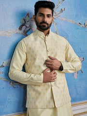 Woven Design Nehru Jacket - Inddus.com