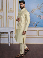 Woven Design Nehru Jacket - Inddus.com