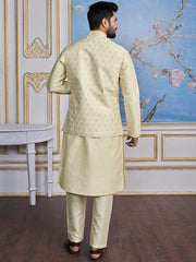Woven Design Nehru Jacket - Inddus.com