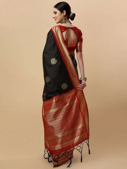 Woven Design Zari Saree - Inddus.com