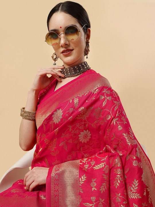 Woven Design Zari Saree - Inddus.com
