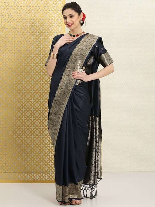 Woven Design Zari Silk Blend Saree