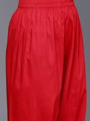 Yoke Design Flared Sleeves Kurta With Salwar - Inddus.com