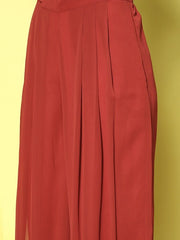 Zari Embroidered Georgette Top with Palazzos - Inddus.com