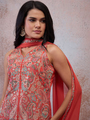 Women Embroidered Regular Thread Work Kurta & Sharara With Dupatta