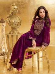 Women Paisley Yoke Design Regular Kurti with Palazzos & Dupatta