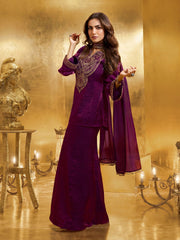 Women Paisley Yoke Design Regular Kurti with Palazzos & Dupatta