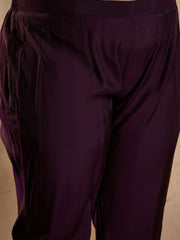 Floral Embroidered Empire Sequinned Georgette Anarkali Kurta with Trousers
