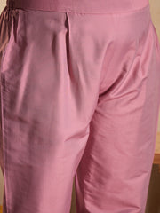Floral Embroidered Sequinned Straight Kurta with Trouser & Dupatta