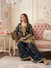 Bohemian Silk Printed Tunic with Trousers