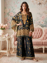 Bohemian Silk Printed Tunic with Trousers