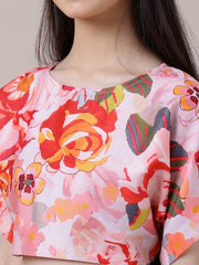 Girls Printed Top With Palazzos Set