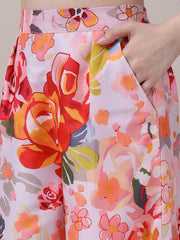 Girls Printed Top With Palazzos Set