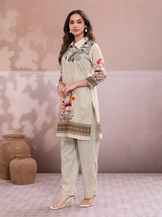 Floral Printed Tunic with Palazzos