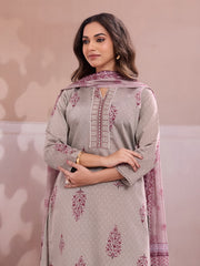 Women Ethnic Motifs Printed Regular Thread Work Chanderi Cotton Kurta with Trousers & With Dupatta