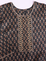 Women Ethnic Motifs Printed Regular Thread Work Chanderi Cotton Kurta with Trousers & With Dupatta