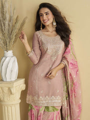 Pink Festive Wear Gharara Suit