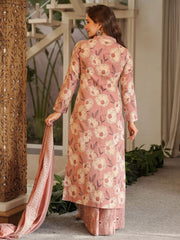 Peach Causul Wear Cottan Kurta Set