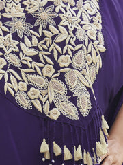 Silk Purple Palazzo Salwar Kameez