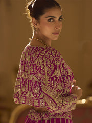 Pink Georgette Embroidered Work Readymade Lehenga Choli