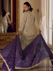 Fantastic Beige Georgette Hand Embroidered Sequins Dhoti Style Bottom