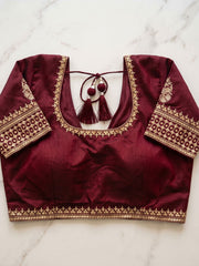 Dark Maroon  Premium Silk Thered Work Lehenga Choli