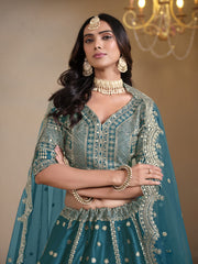 Morpich Embroidered A Line Wedding Lehenga Choli