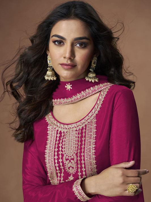 Rani Chinon Embroiderd Salwar Suit