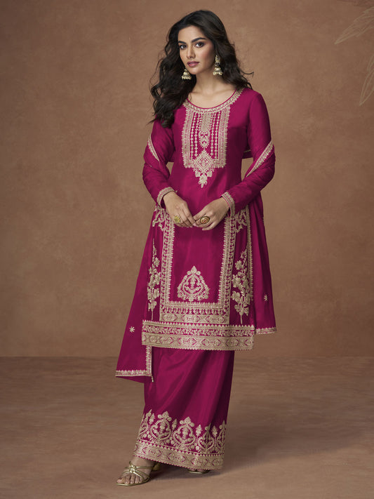 Rani Chinon Embroiderd Salwar Suit