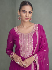 Rani Georgette Embroiderd Anarkali Suit