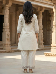 Embroidered Top With Palazzos Co-Ords