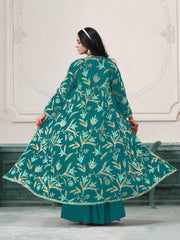 Rama Embroidered Jacket Style Sharara Suit