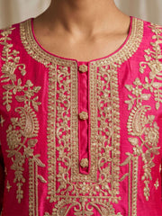 Chinnon Silk Woman Palazzo Suit In Pink
