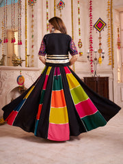 Jacket Style Designer Multi Color Chaniya Choli for Navratri