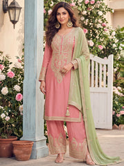 Pink Real Chinnon Pant Style Dress