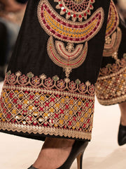 Black Real Chinnon Palazzo Style Dress