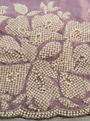 Lavender Premium Chinon Beads Work Plazzo Suit