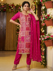 Rani Viscos Banarasi Kurta Set