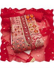 Red Viscos Banarasi Kurta Set