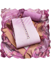 Rose Pink Cotton Material Festive Pant Style Dress