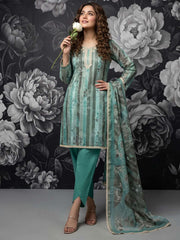 Firozi Pure Cotton Lilan Tulip Kurta Set
