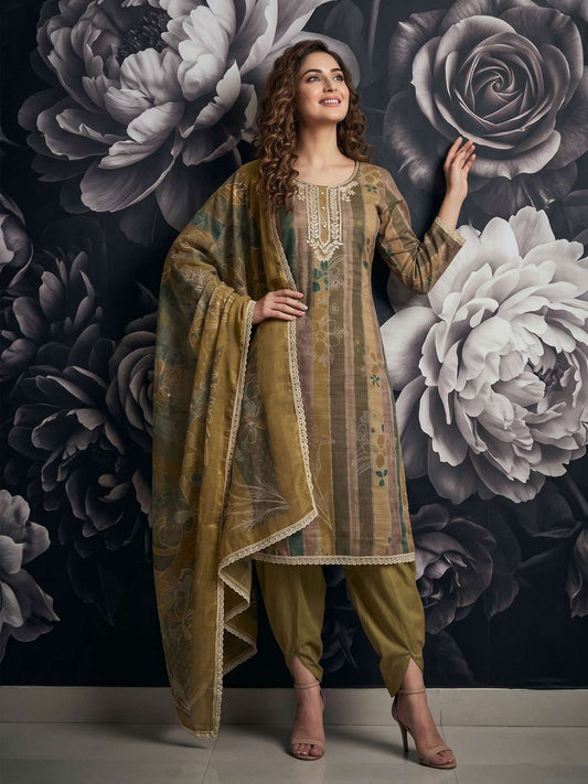 Green Pure Cotton Lilan Tulip Kurta Set